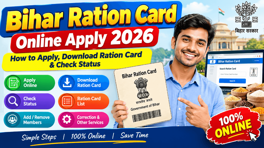Bihar Ration Card Online Apply, Download & Status Check