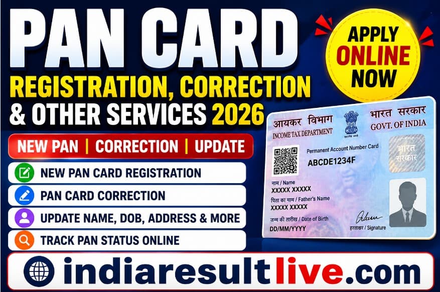 PAN Card Apply Online 2026 – Registration, Correction & Status Check