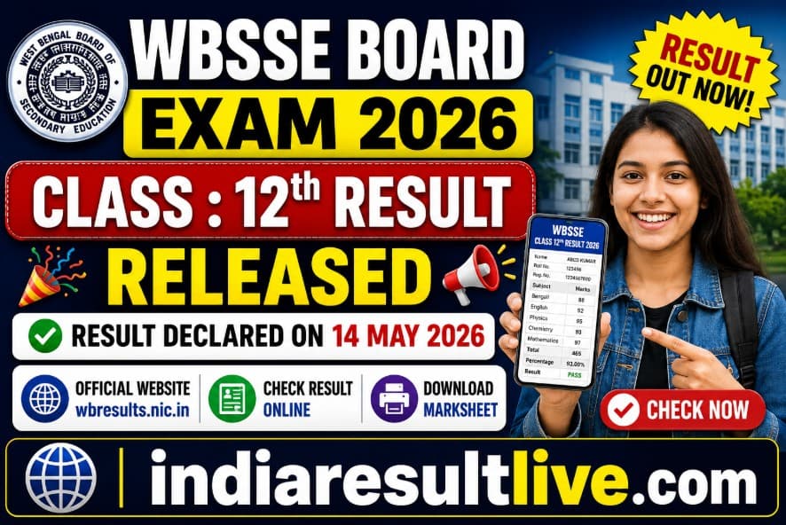 WBBSE Board Class 12th Result 2026